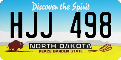ND license plate HJJ498