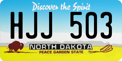 ND license plate HJJ503