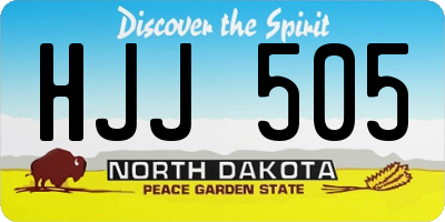 ND license plate HJJ505