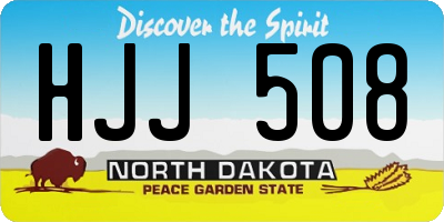 ND license plate HJJ508