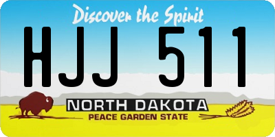ND license plate HJJ511