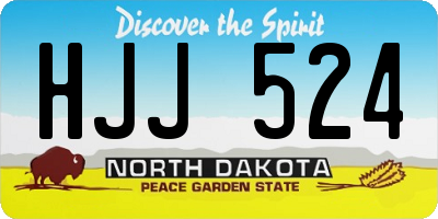 ND license plate HJJ524