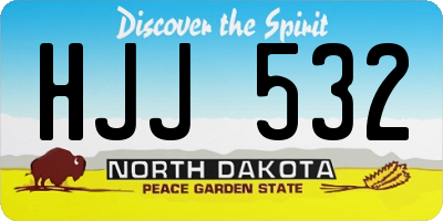 ND license plate HJJ532