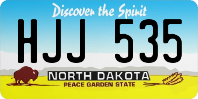 ND license plate HJJ535