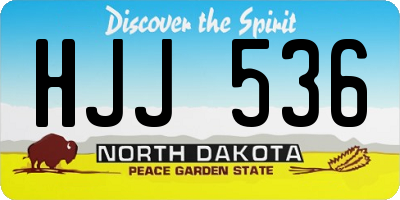 ND license plate HJJ536