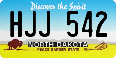 ND license plate HJJ542