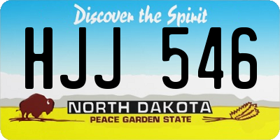 ND license plate HJJ546