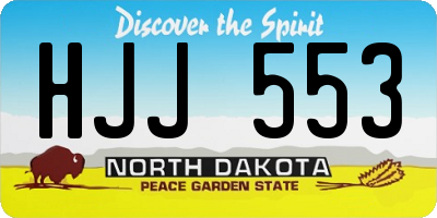 ND license plate HJJ553