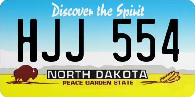 ND license plate HJJ554
