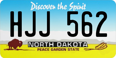 ND license plate HJJ562