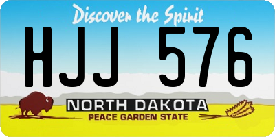 ND license plate HJJ576