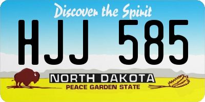 ND license plate HJJ585