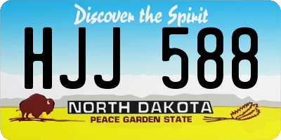 ND license plate HJJ588