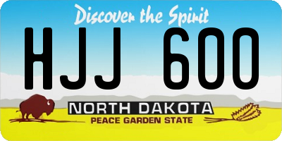 ND license plate HJJ600