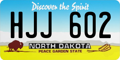 ND license plate HJJ602