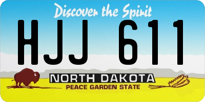 ND license plate HJJ611