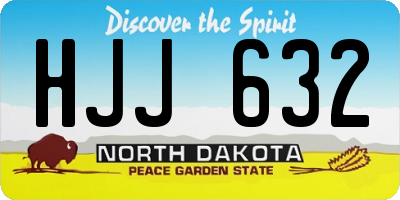 ND license plate HJJ632