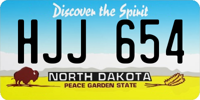 ND license plate HJJ654