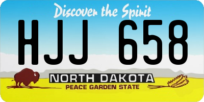 ND license plate HJJ658