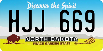 ND license plate HJJ669