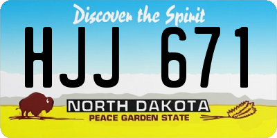 ND license plate HJJ671