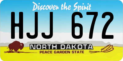 ND license plate HJJ672