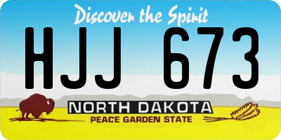ND license plate HJJ673