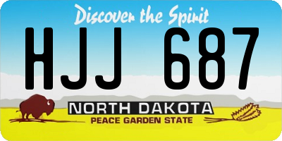 ND license plate HJJ687