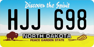 ND license plate HJJ698