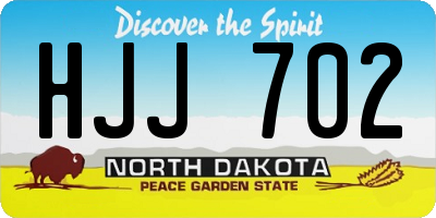 ND license plate HJJ702