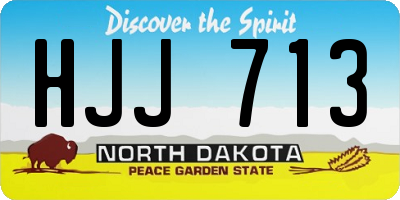ND license plate HJJ713