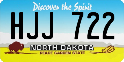 ND license plate HJJ722