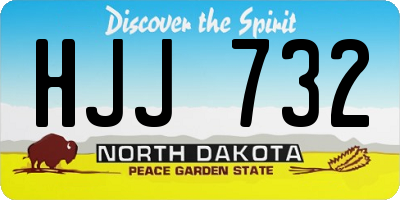 ND license plate HJJ732