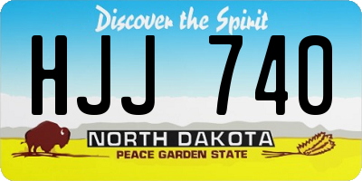 ND license plate HJJ740