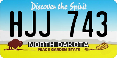 ND license plate HJJ743