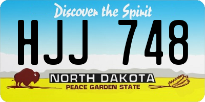 ND license plate HJJ748