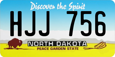 ND license plate HJJ756