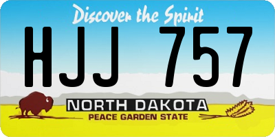 ND license plate HJJ757