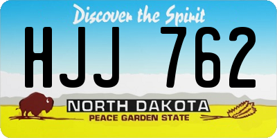 ND license plate HJJ762
