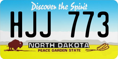 ND license plate HJJ773
