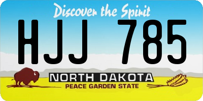 ND license plate HJJ785