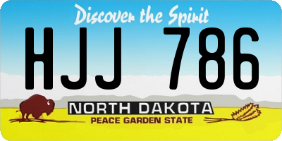 ND license plate HJJ786