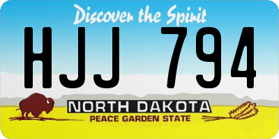 ND license plate HJJ794