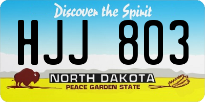 ND license plate HJJ803