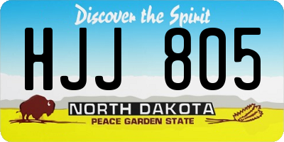 ND license plate HJJ805