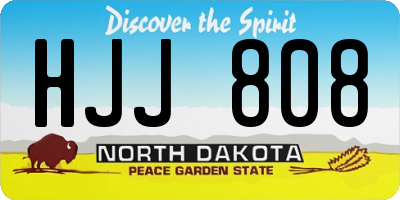 ND license plate HJJ808