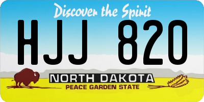 ND license plate HJJ820