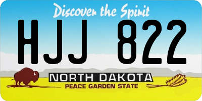 ND license plate HJJ822