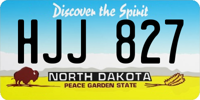 ND license plate HJJ827