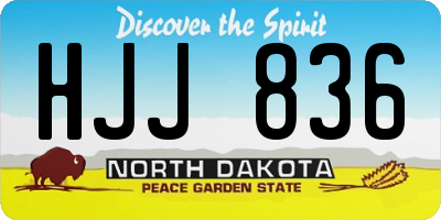 ND license plate HJJ836